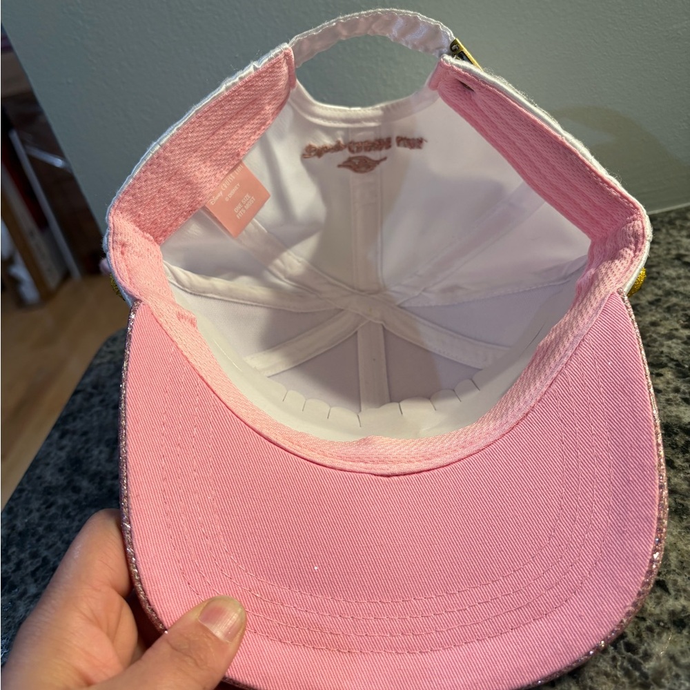 Minnie Mouse Pink and White Glitter sailor ears hat - Picture 3 of 3